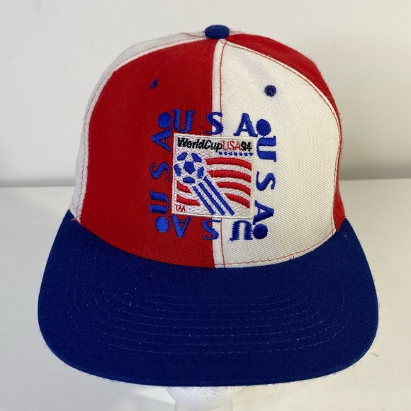 nutmeg Other - Vintage Nutmeg 1994 TEAM USA World Cup USA 94 Color Block Official Snapback Cap